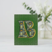 Mit Monogramm Initial B Black Daisies Postkarte (Stehend Vorderseite)