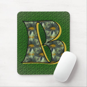 Mit Monogramm Initial B Daisies Mousepad