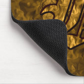 Mit Monogramm Initial B Gold Peony Mousepad (Ecke)