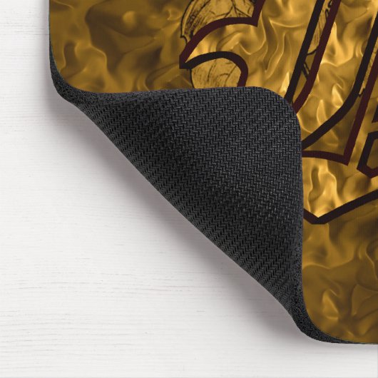 Mit Monogramm Initial B Gold Peony Mousepad (Ecke)