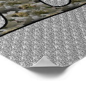 Mit Monogramm Initial-B-Hydrangea-Blumenposter Poster (Ecke)