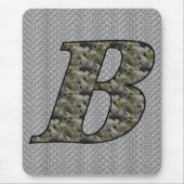 Mit Monogramm Initial B Hydrangea Floral Mousepad (Vorne)