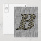 Mit Monogramm Initial B Hydrangea florale Postkart Postkarte (Vorne/Hinten)