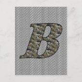 Mit Monogramm Initial B Hydrangea florale Postkart Postkarte (Vorderseite)