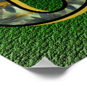 Mit Monogramm Initial C Black Daisies Poster (Ecke)