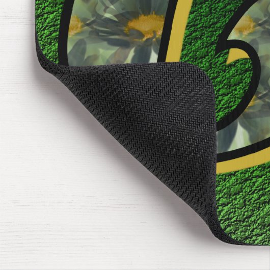 Mit Monogramm Initial C Daisies Mousepad (Ecke)