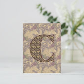 Mit Monogramm Initial C Elegante Florenz Postkarte (Stehend Vorderseite)