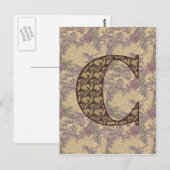 Mit Monogramm Initial C Elegante Florenz Postkarte (Vorne/Hinten)
