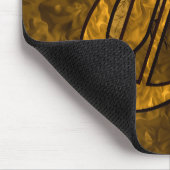 Mit Monogramm Initial C Gold Peony Mousepad (Ecke)