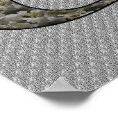 Mit Monogramm Initial-C-Hydrangea-Blumenposter Poster (Ecke)