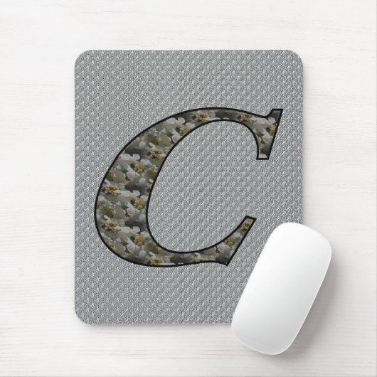 Mit Monogramm Initial C Hydrangea Floral Mousepad (Mit Mouse)