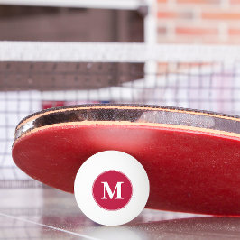 Mit Monogramm Initial Coach Spieler Tischtennis Bi Tischtennisball