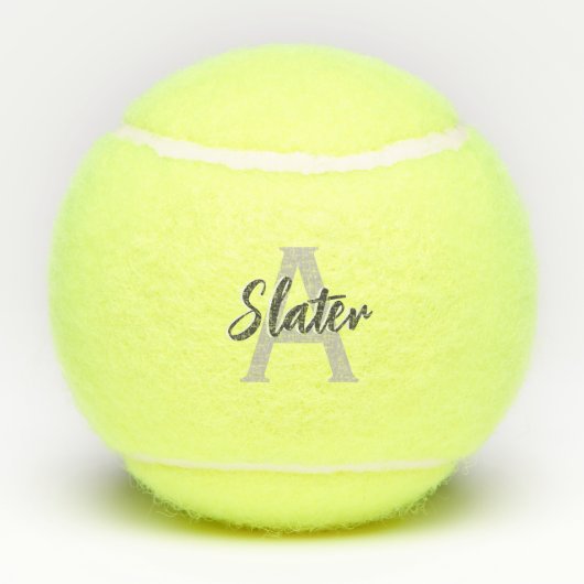 Mit Monogramm Initial Custom Tennis Ball Geschenk (Rückseite)