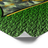 Mit Monogramm Initial D Black Daisies Poster (Ecke)