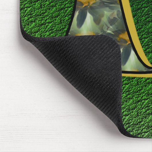 Mit Monogramm Initial D Daisies Mousepad (Ecke)