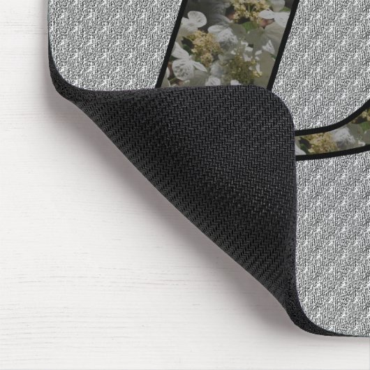 Mit Monogramm Initial D Hydrangea Floral Mousepad (Ecke)
