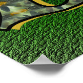 Mit Monogramm Initial E Black Daisies Poster (Ecke)