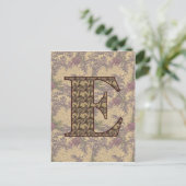 Mit Monogramm Initial E Elegante Florenz Postkarte (Stehend Vorderseite)