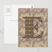 Mit Monogramm Initial E Elegante Florenz Postkarte (Vorne/Hinten)