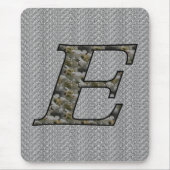 Mit Monogramm Initial E Hydrangea Floral Mousepad (Vorne)