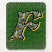 Mit Monogramm Initial F Daisies Mousepad (Vorne)