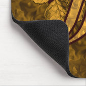 Mit Monogramm Initial F Gold Peony Mousepad (Ecke)