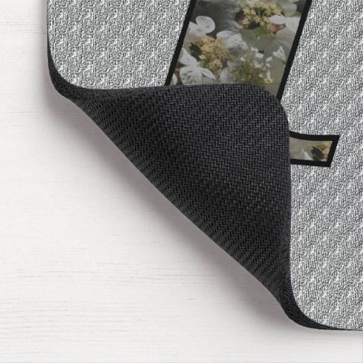 Mit Monogramm Initial F Hydrangea Floral Mousepad (Ecke)