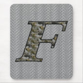 Mit Monogramm Initial F Hydrangea Floral Mousepad (Vorne)