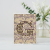 Mit Monogramm Initial G Elegante Florenz Postkarte (Stehend Vorderseite)