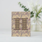 Mit Monogramm Initial-H Elegante Florenz Postkarte (Stehend Vorderseite)
