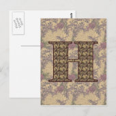 Mit Monogramm Initial-H Elegante Florenz Postkarte (Vorne/Hinten)