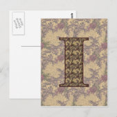 Mit Monogramm Initial-I Elegante Florenz Postkarte (Vorne/Hinten)
