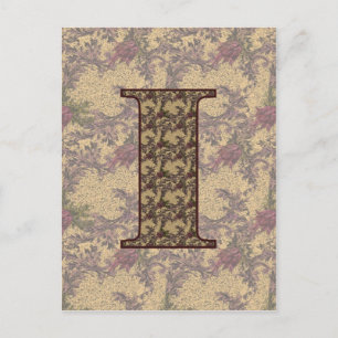 Mit Monogramm Initial-I Elegante Florenz Postkarte