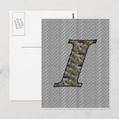 Mit Monogramm Initial I Hydrangea florale Postkart Postkarte (Vorne/Hinten)