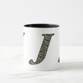 Mit Monogramm Initial J Hydrangea Tasse (Zentrum)