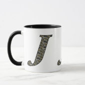 Mit Monogramm Initial J Hydrangea Tasse (Links)