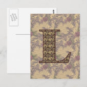 Mit Monogramm Initial L Elegante Postkarte (Vorne/Hinten)