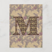 Mit Monogramm Initial M Elegante Florenz Postkarte (Vorderseite)