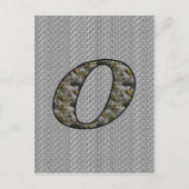 Mit Monogramm Initial O Hydrangea Floral Postkarte (Vorderseite)