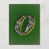 Mit Monogramm Initial- oder Black Daisies Postkart Postkarte (Vorderseite)