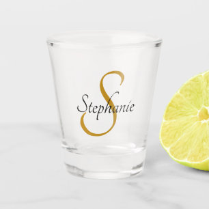 Mit Monogramm Initial- und Namensgebung Einfach Mi Schnapsglas