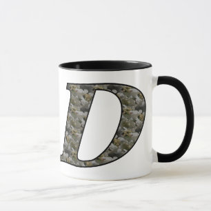 Mit Monogramm initiale D Hydrangea Tasse