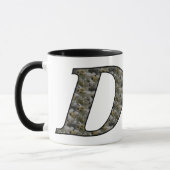 Mit Monogramm initiale D Hydrangea Tasse (Links)
