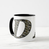 Mit Monogramm initiale D Hydrangea Tasse (Vorderseite Links)