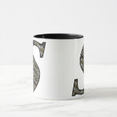Mit Monogramm initiale S Hydrangea Tasse (Zentrum)