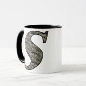 Mit Monogramm initiale S Hydrangea Tasse (Vorderseite Links)