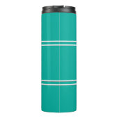 Mit Monogramm Initialen Aquamariner Trinkbehälter Thermosbecher (Rückseite)