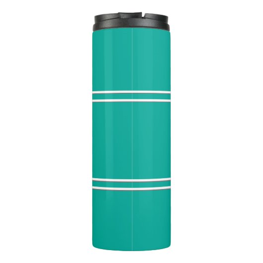 Mit Monogramm Initialen Aquamariner Trinkbehälter Thermosbecher (Rückseite)