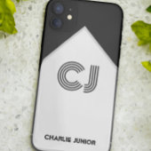 Mit Monogramm Initialen Minimalistisch Schwarz und Case-Mate iPhone Hülle