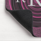 Mit Monogramm Initialen Plum Wirbel Mousepad (Ecke)